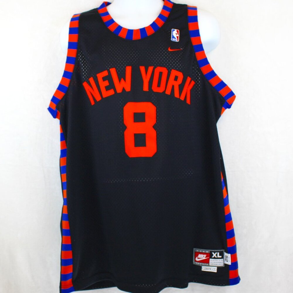 Rare NBA Latrell Sprewell #8 New York Knicks Nike Basketball Jersey (XL)